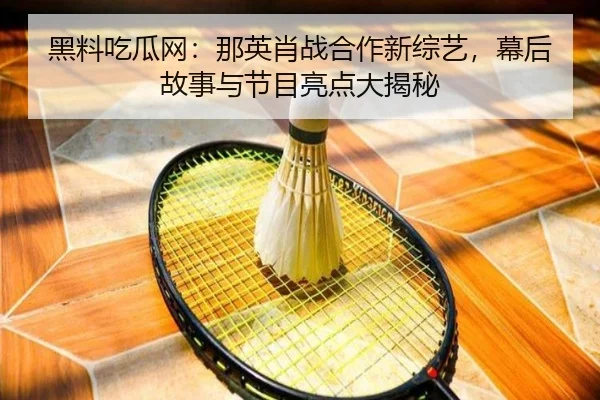 黑料吃瓜网：那英肖战合作新综艺，幕后故事与节目亮点大揭秘